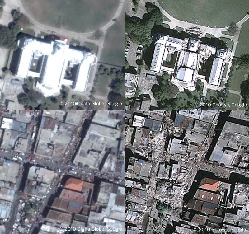 Dezastrul din Haiti vazut din satelit